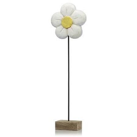 MODERN DAY ACCENTS Margarita Daisy on Stand, White - Tall 7815